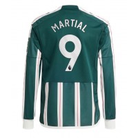 Camisa de time de futebol Manchester United Anthony Martial #9 Replicas 2º Equipamento 2023-24 Manga Comprida